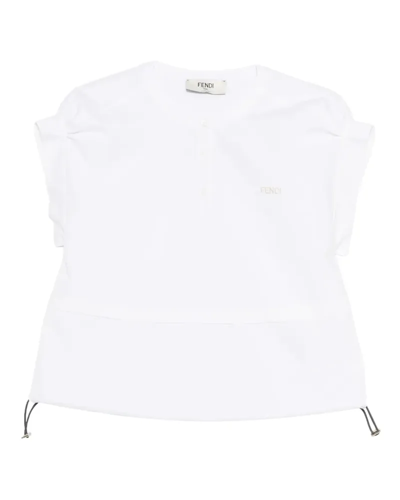Fendi drawstring-hem blouse - Weiß Weiß