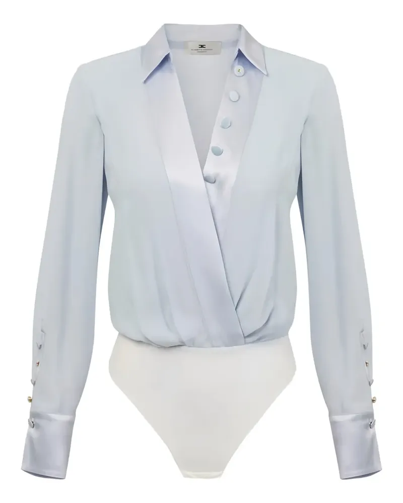 Elisabetta Franchi Body aus Satin - Blau Blau