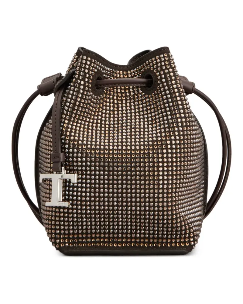 TOD'S Beuteltasche mit Strass - Braun Braun
