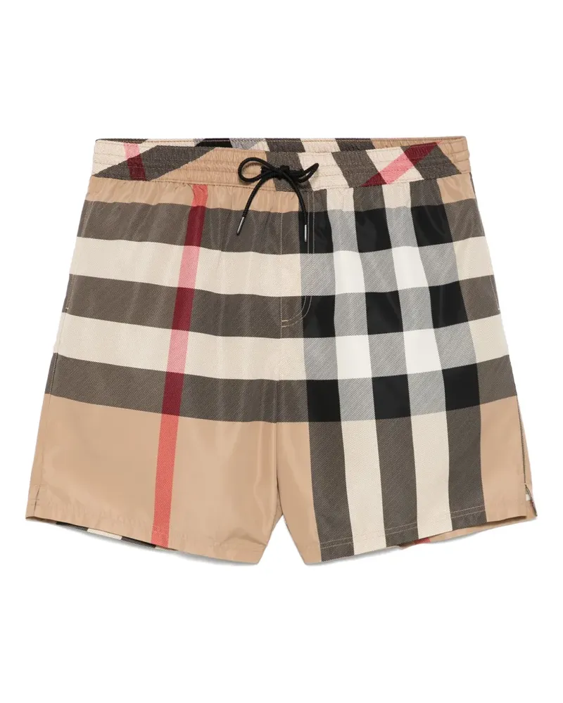 Burberry Karierte Badeshorts - Nude Nude