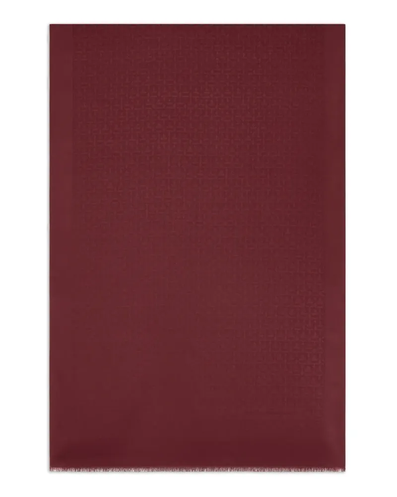 Ferragamo Schal mit Jacquard-Logo - Rot Rot