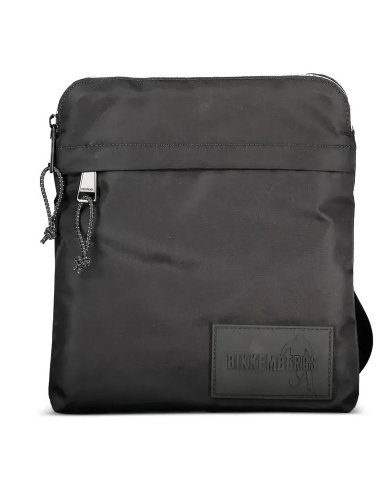 Bikkembergs logo-patch shoulder bag - Schwarz Schwarz