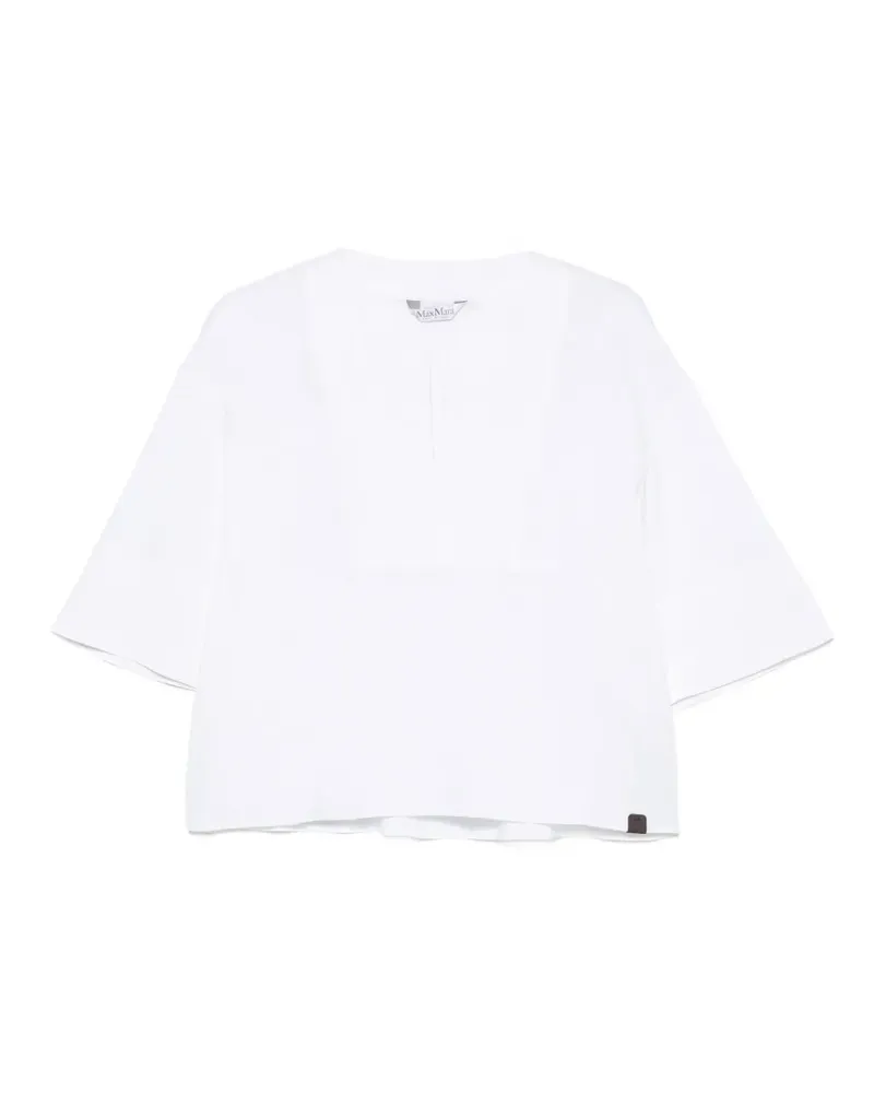 Max Mara Sospiro V-neck blouse - Weiß Weiß