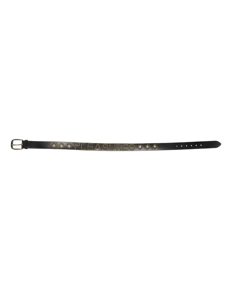 PLEASURES studded leather belt - Schwarz Schwarz