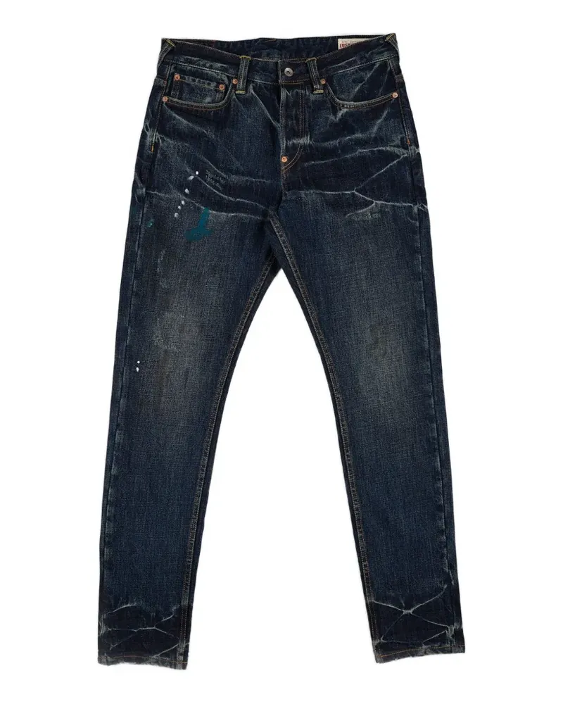 Evisu Jeans mit Möwen-Print - Blau Blau