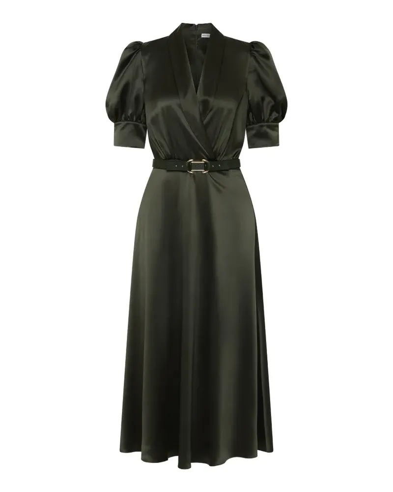 Rebecca Vallance Serene Seiden-Midikleid mit Gürtel - Grün Grün