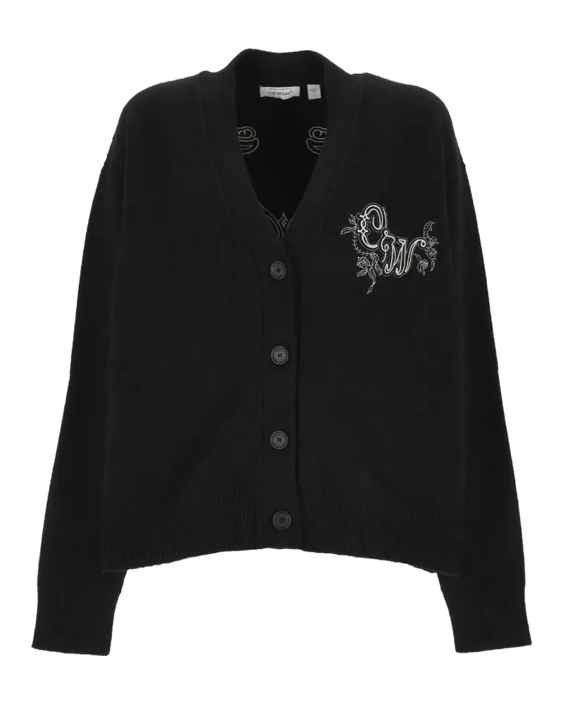 OFF-WHITE Bestickter Cardigan - Schwarz Schwarz