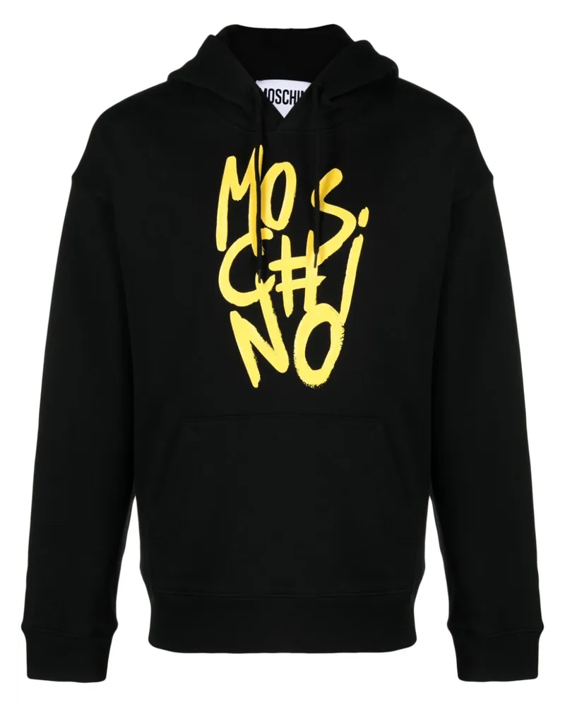 Moschino Hoodie mit Logo-Print - Schwarz Schwarz