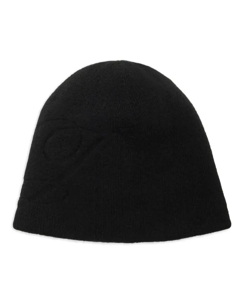 Jacquemus Beanie mit J-Logo - Schwarz Schwarz