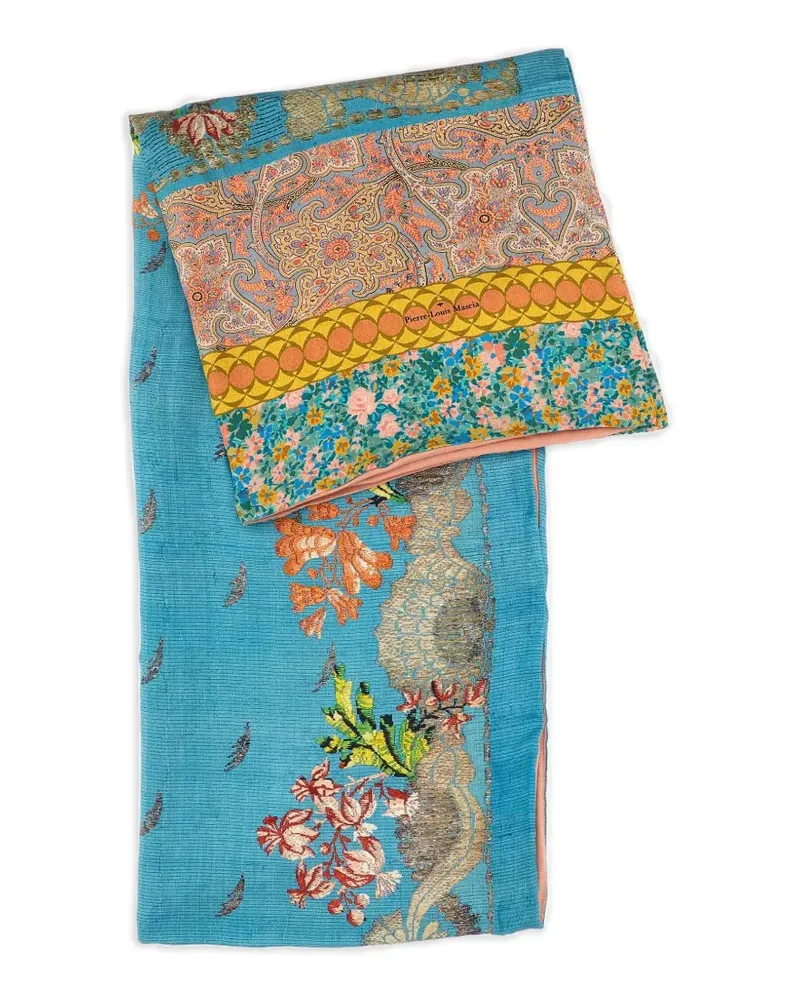 Pierre-Louis Mascia Schal mit grafischem Muster - Blau Blau