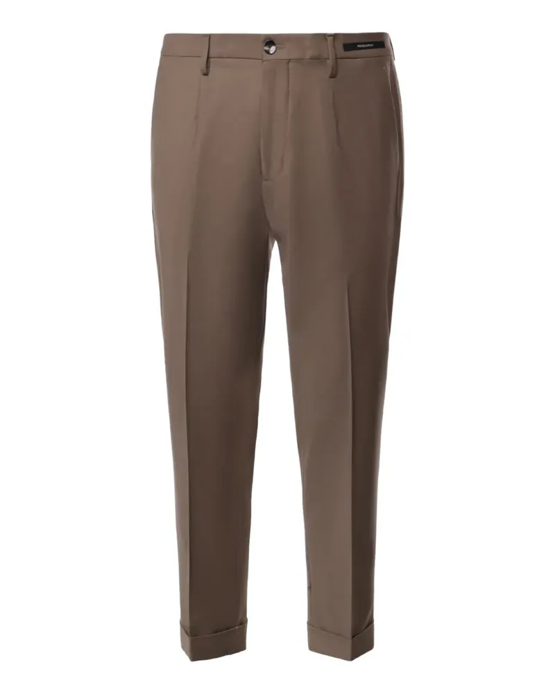 MICHAEL COAL Plissierte Hose mit Umschlag - Braun Braun