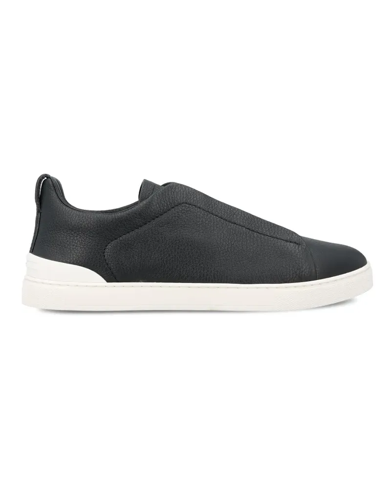 Ermenegildo Zegna Triple Stitch leather sneakers - Schwarz Schwarz
