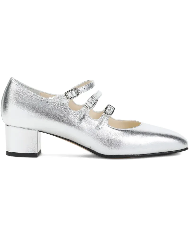 Carel Kina Pumps mit Schnallenriemen 40mm - Silber Silber