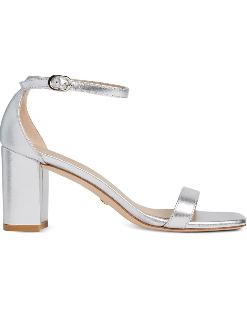 Stuart Weitzman Sandalen im Metallic-Look 75mm - Silber Silber