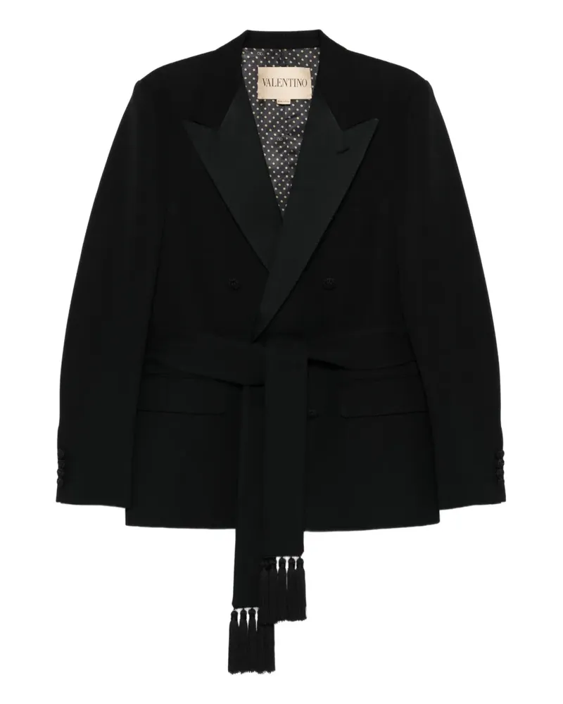Valentino Garavani double-breasted tassel blazer - Schwarz Schwarz