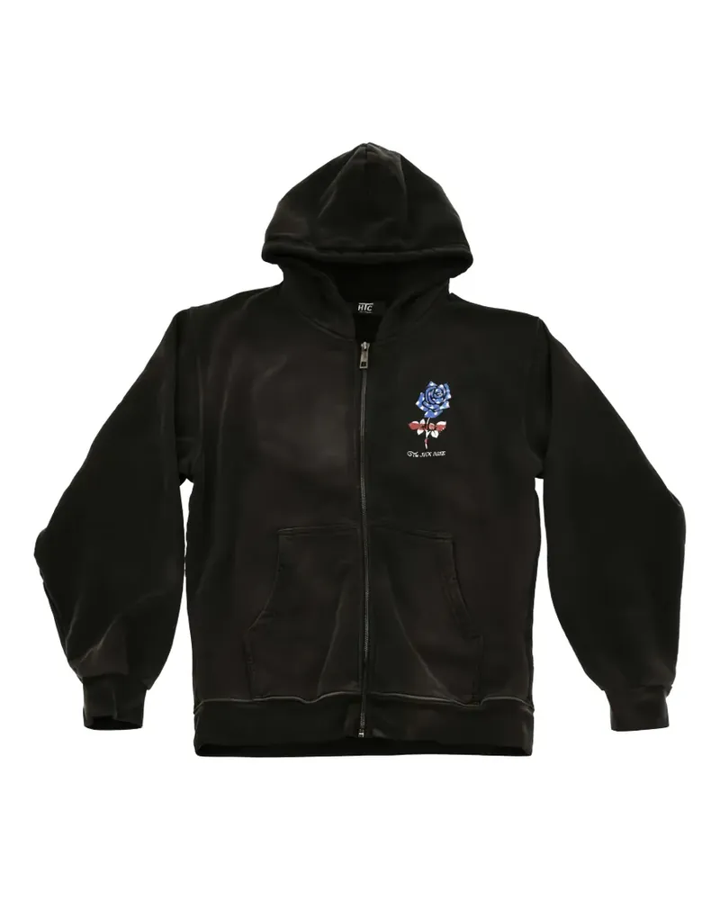 HTC Hollywood Trading Company American Rose zip-up hoodie - Schwarz Schwarz