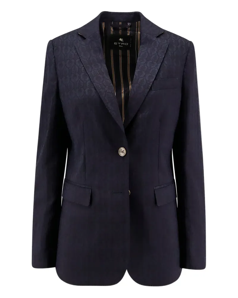 Etro Sakko mit Paisleymuster - Blau Blau