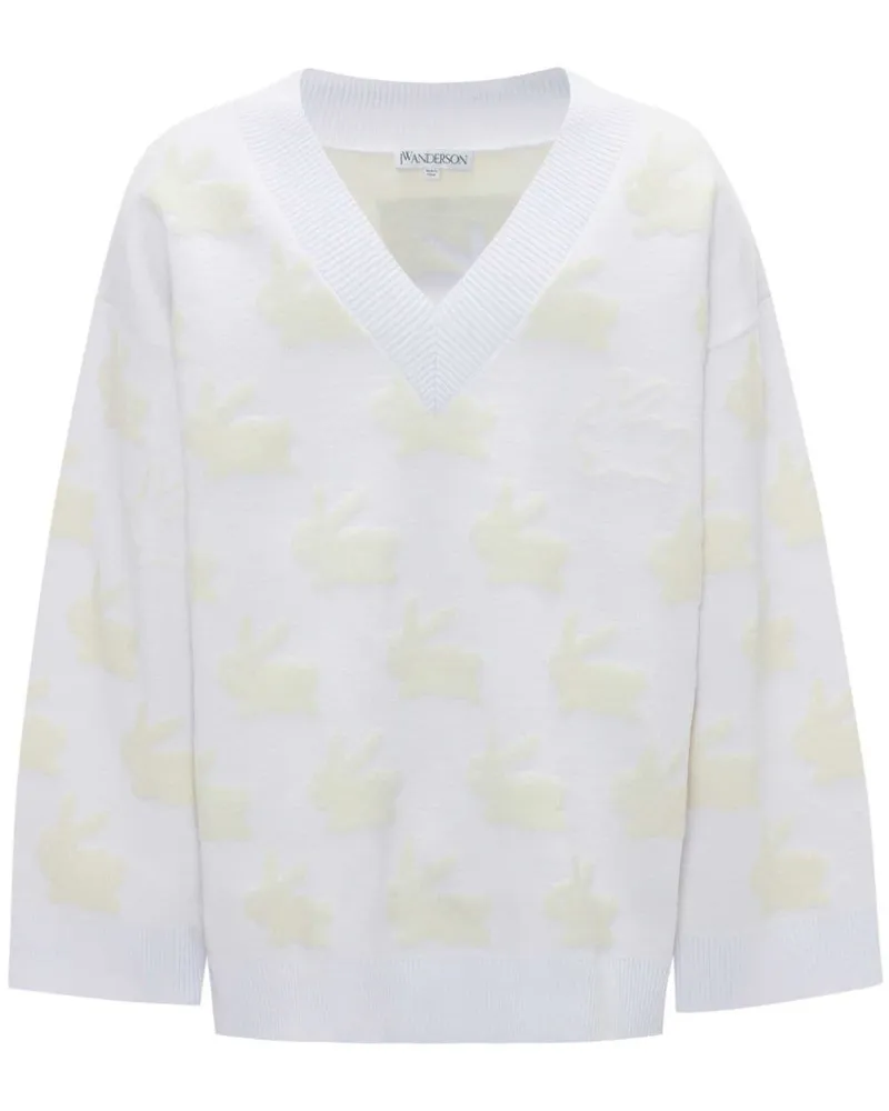 J.W.Anderson Pullover mit Hasen-Print - Weiß Weiß