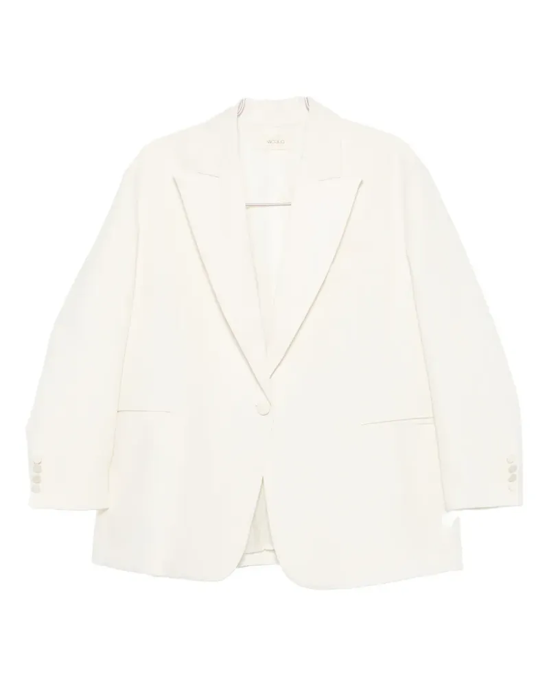 VICOLO peak-lapel single-breasted blazer - Weiß Weiß