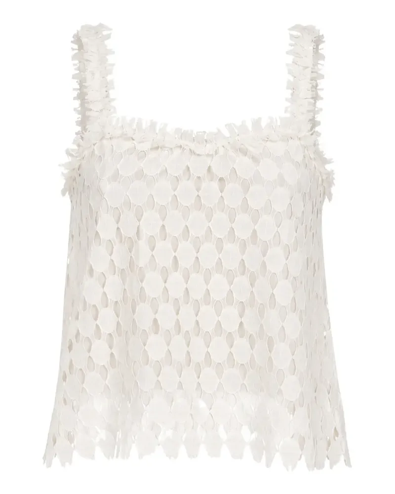 Ulla Johnson Francoise fringed tank top - Weiß Weiß