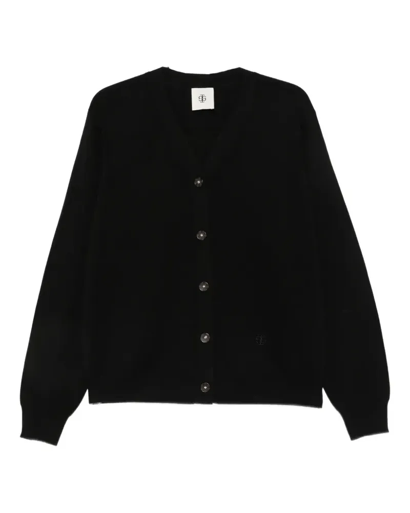 The Garment Bestickter Bergen Cardigan mit V-Ausschnitt - Schwarz Schwarz