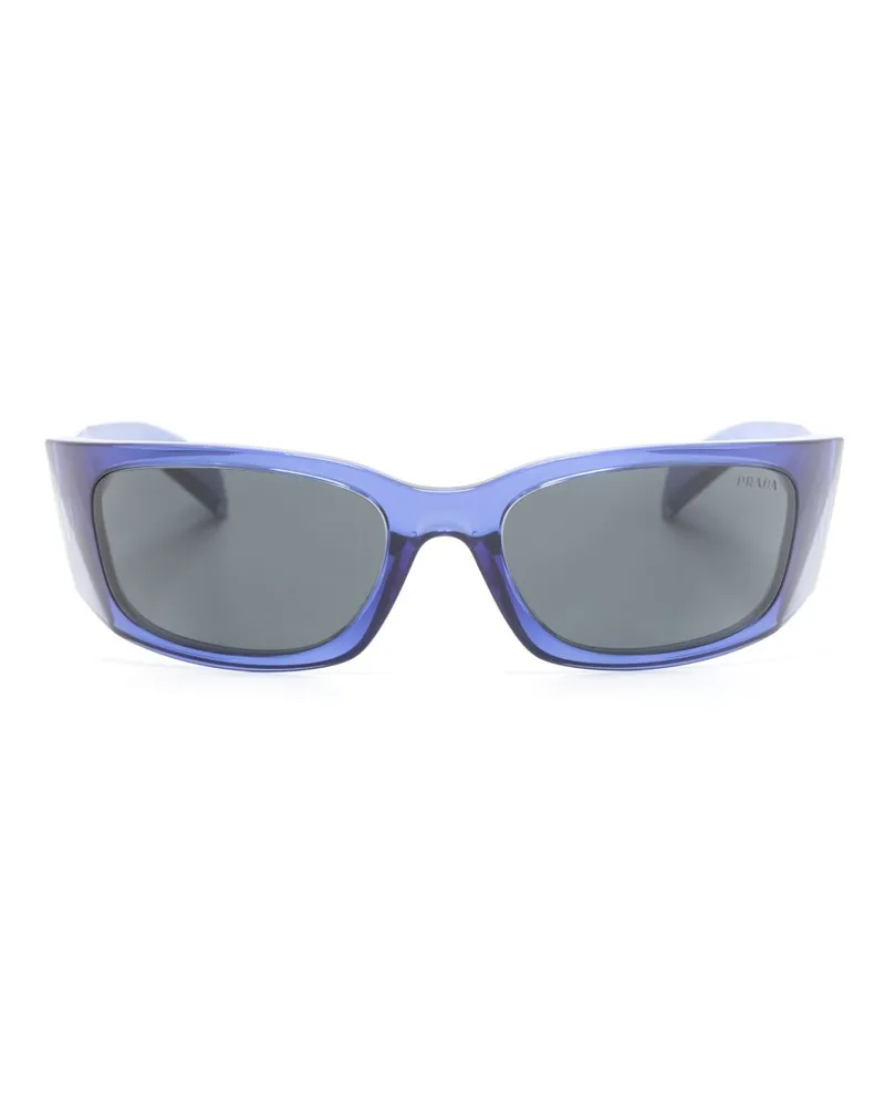 Prada Sonnenbrille mit eckigem Gestell - Blau Blau