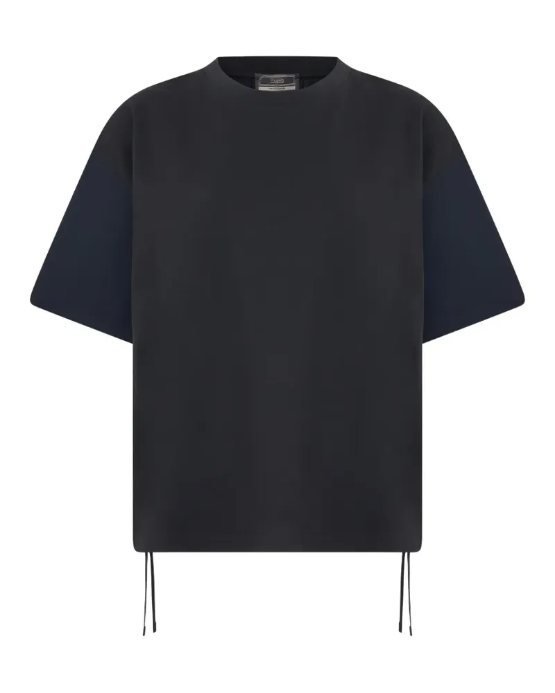 Herno drawstring-hem T-shirt - Blau Blau