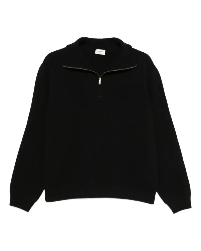 Saint Laurent Gerippter Pullover - Schwarz Schwarz