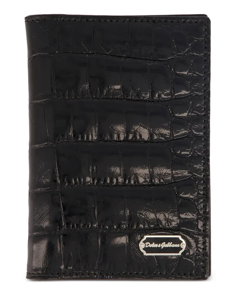 Dolce & Gabbana logo-plaque card holder - Schwarz Schwarz