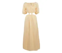 Leinenkleid mit Cut-Out - Orange