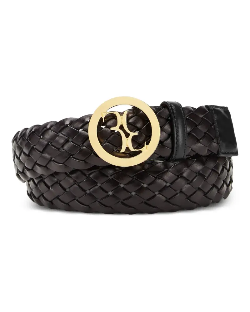 Billionaire braided logo-buckle leather belt - Braun Braun