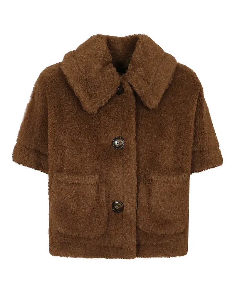 Max Mara Jacke mit Knopfleiste - Braun Braun