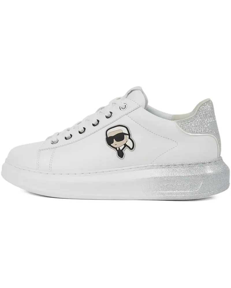 Karl Lagerfeld Kapri Sneakers mit Glitter-Applikation - Weiß Weiß