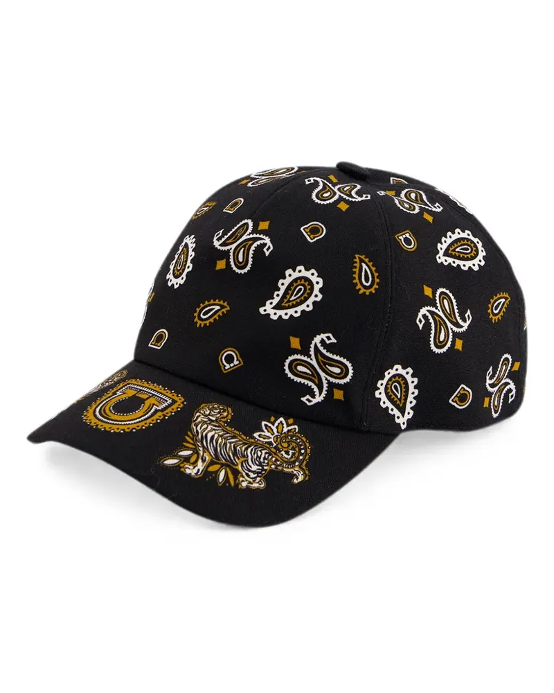 Ferragamo Baseballkappe mit geometrischem Print - Schwarz Schwarz