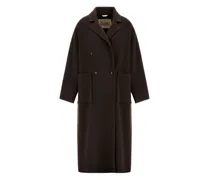 Doppelreihiger Anzug mit aufgesetzten Taschen - Braun