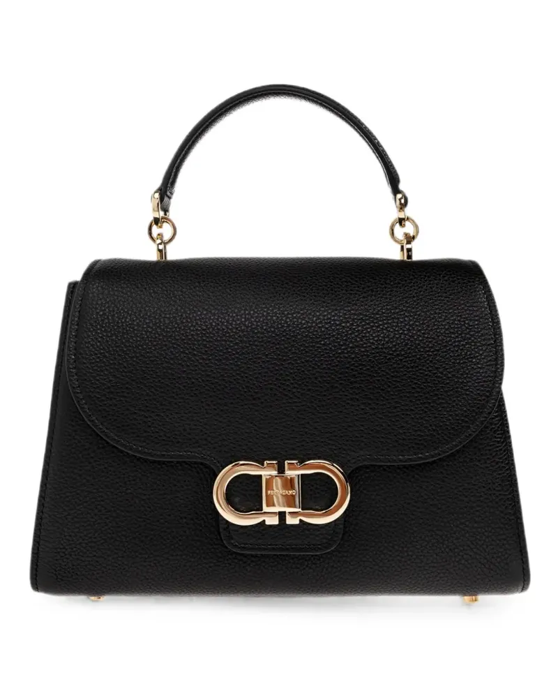 Ferragamo Double Gancini tote bag - Schwarz Schwarz