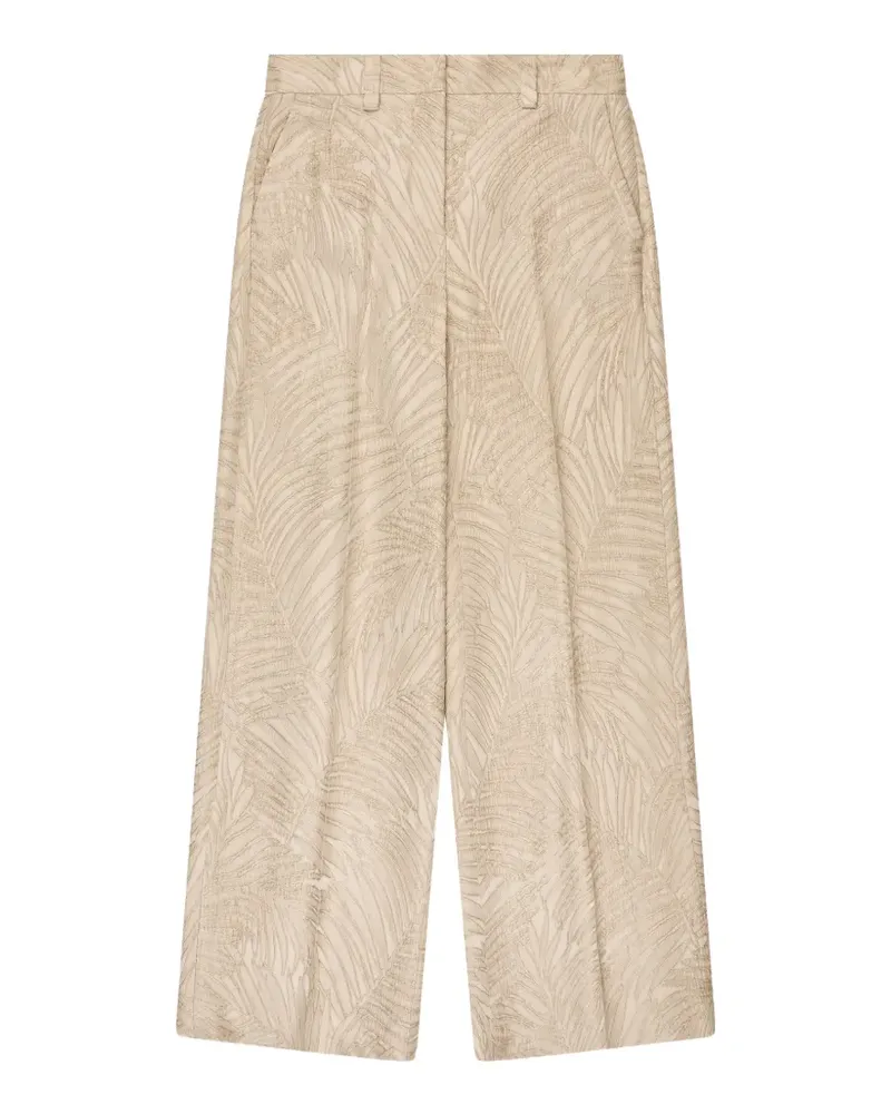 Incotex jacquard straight trousers - Nude Nude