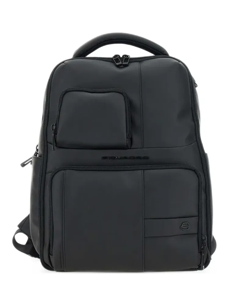 Piquadro Wollem rubberised-effect backpack - Schwarz Schwarz