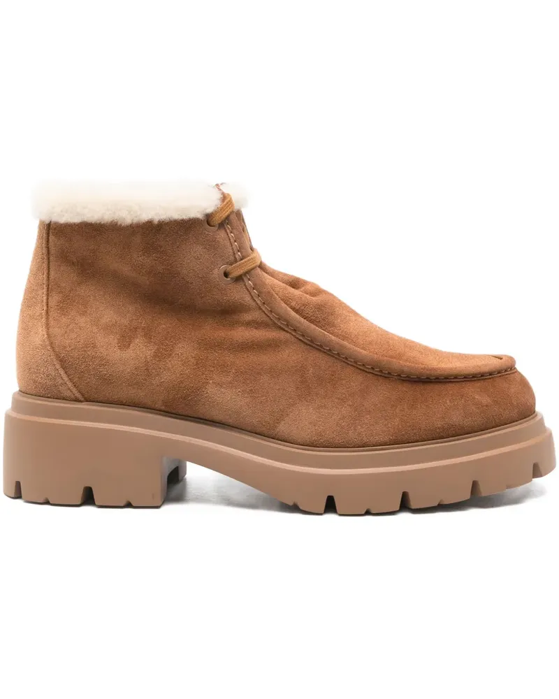 Stuart Weitzman Hudson shearling chukka boots - Braun Braun