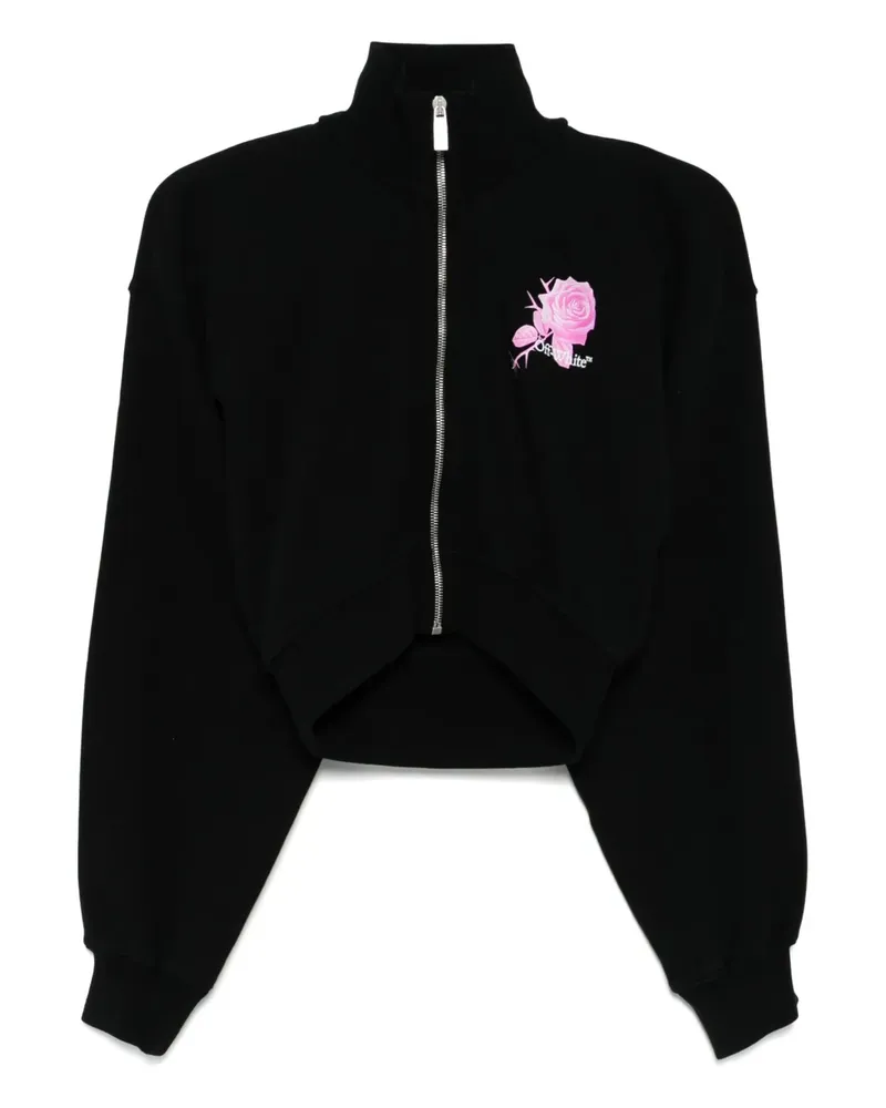 OFF-WHITE Jacke mit Logo-Print - Schwarz Schwarz