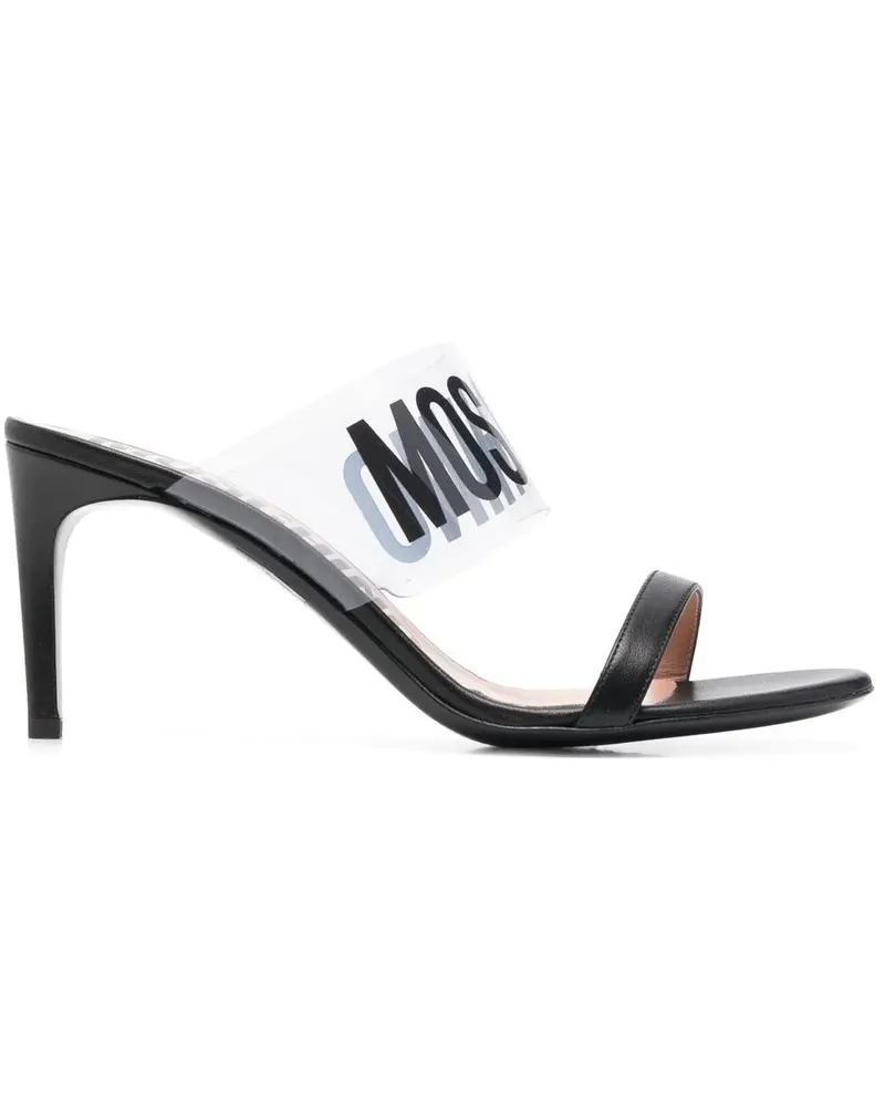 Moschino Sandalen mit Logo-Riemen - Schwarz Schwarz