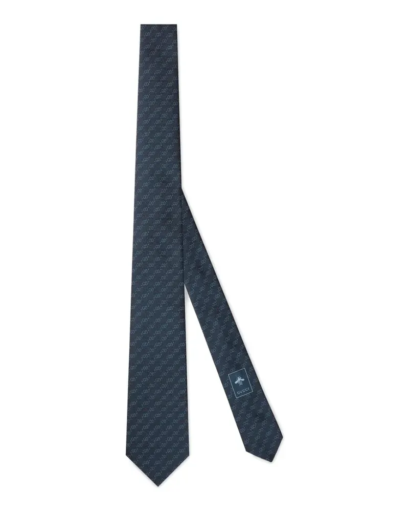 Gucci GG silk jacquard tie - Blau Blau