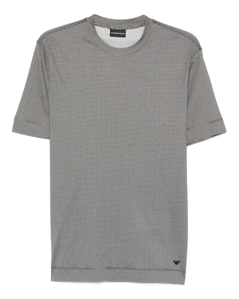 Emporio Armani Gemustertes T-Shirt - Grau Grau