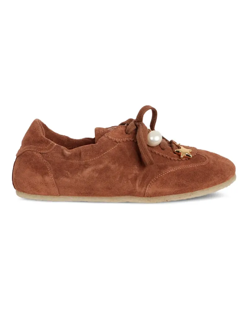 Attilio Giusti Leombruni Hoola Hoop Sneakers aus Wildleder mit Anhänger - Braun Braun