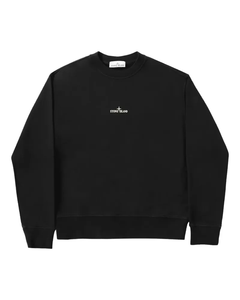 Stone Island Sweatshirt mit Logo-Print - Schwarz Schwarz