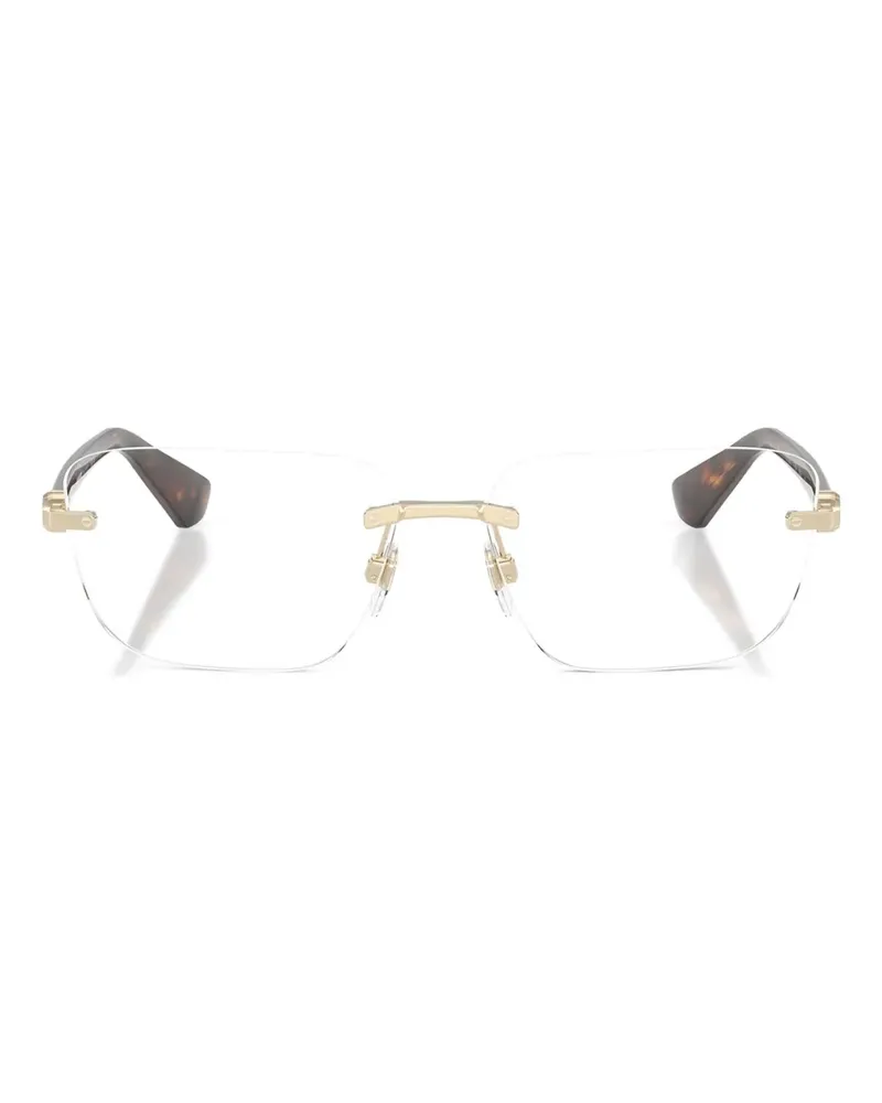 Burberry Rahmenlose Brille mit goldfarbenem Detail Gold