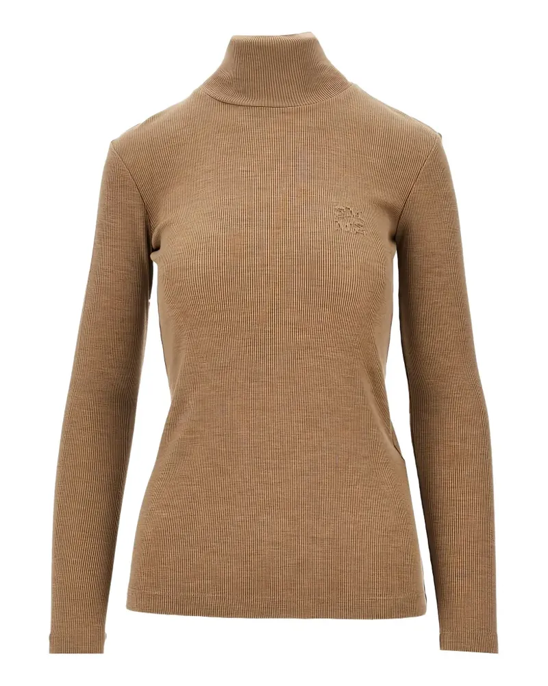 Max Mara Gerippter Rollkragenpullover - Nude Nude
