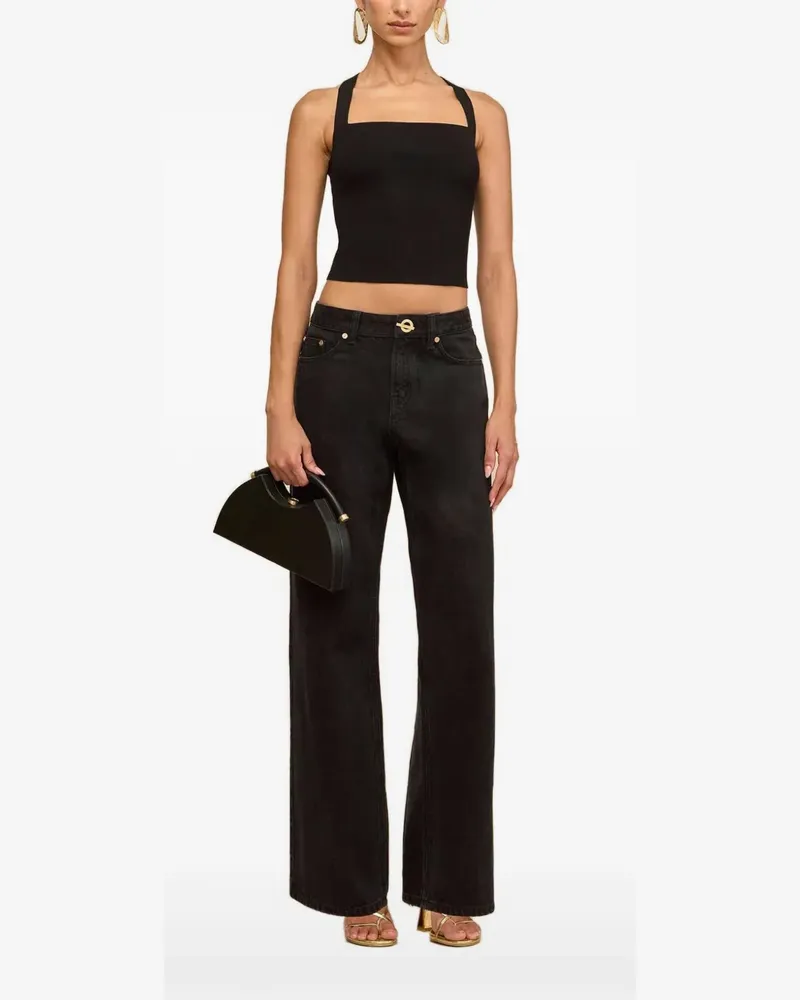 Cult Gaia Top mit eckigem Ausschnitt - Schwarz Schwarz