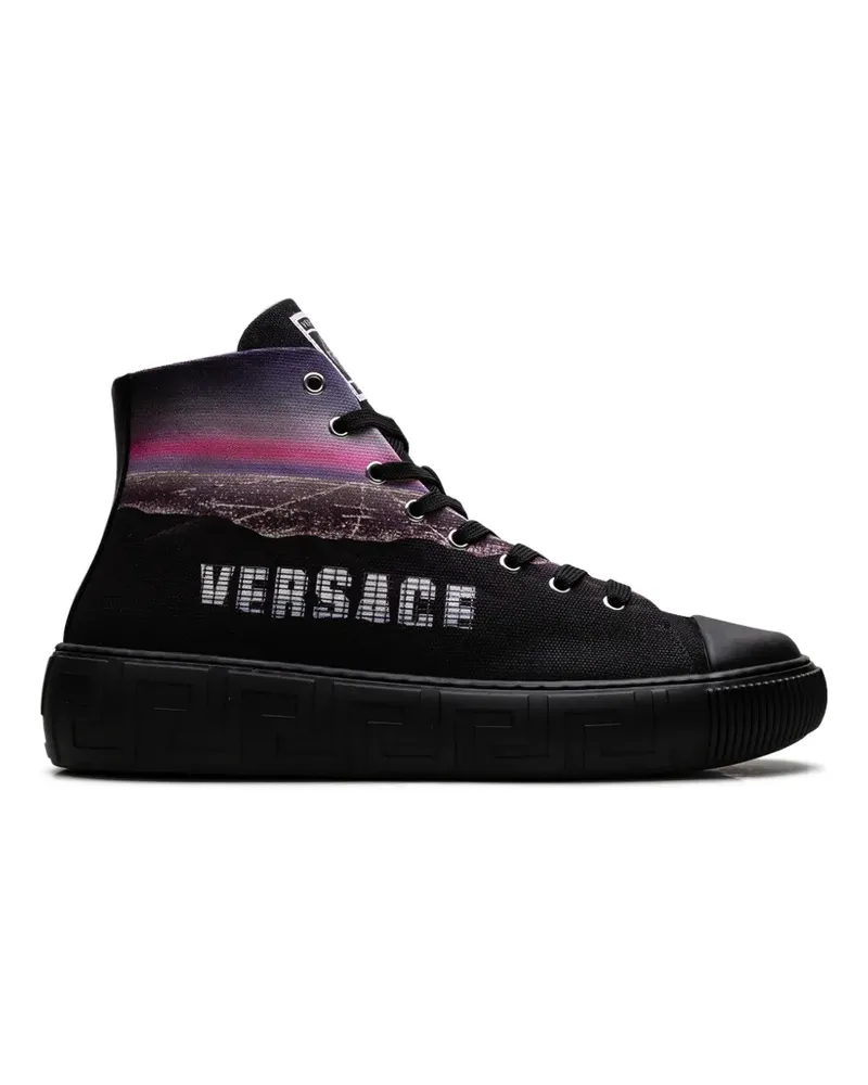 Versace Hills Greca high-top sneakers - Schwarz Schwarz