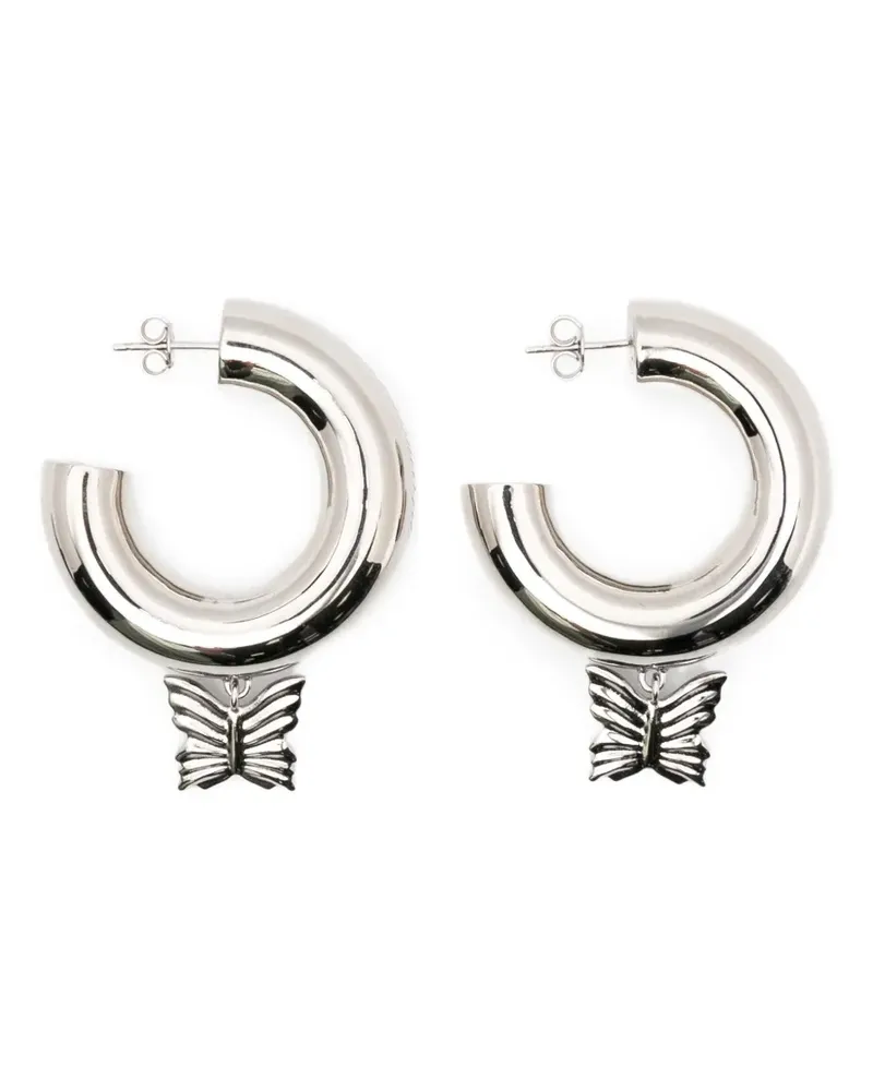 Blumarine Creolen mit Schmetterling-Anhänger - Silber Silber